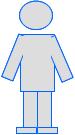 Symbol drawing: standing figure, male